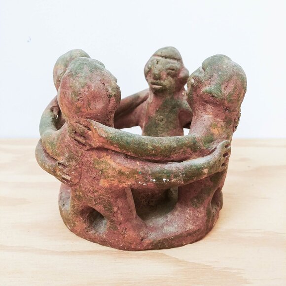 90s Vintage Circle Of Friends Candle Holder - Picture 2 of 5